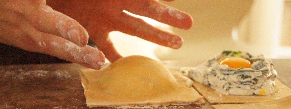 Egg Yolk, White Truffle and Ricotta Raviolo